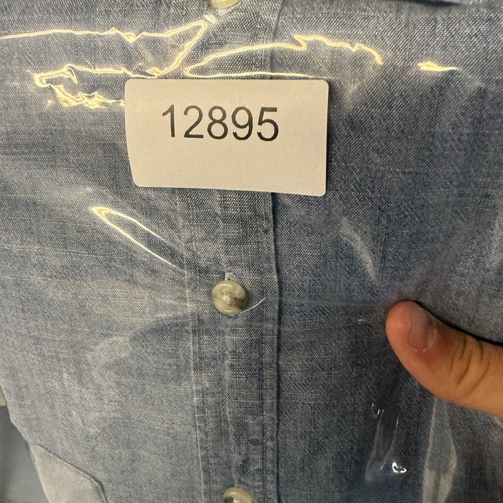 J Crew Shirt Mens XL Slim Fit Blue Chambray Button Down Lightweight Preppy - Picture 7 of 7